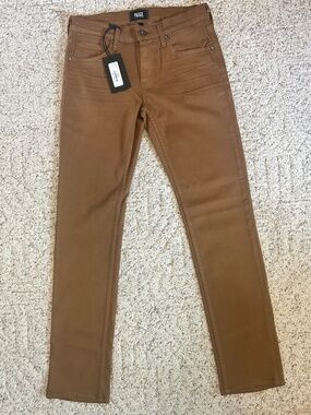 PAIGE Lennox Transcend Men's Slim Fit Jeans NWT Size 29 Marigold Tan Khaki